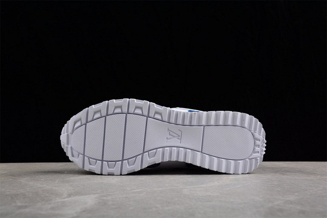 Louis Vuitton [0317174H56]-[L*V RUN AWAY SNEAKERS WHITE/WHITE/BLUE]-[WOMAN:36-39]-[MAN:40-45] - Image 4