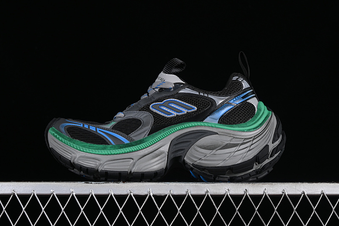 Unbranded [W2MV1143]-[BA*LEN*CIAGA TRACK SNEAKER BLACK/GREY/GREEN/BLUE]-[WOMAN:35-39]-[MAN:40-46], photo 1