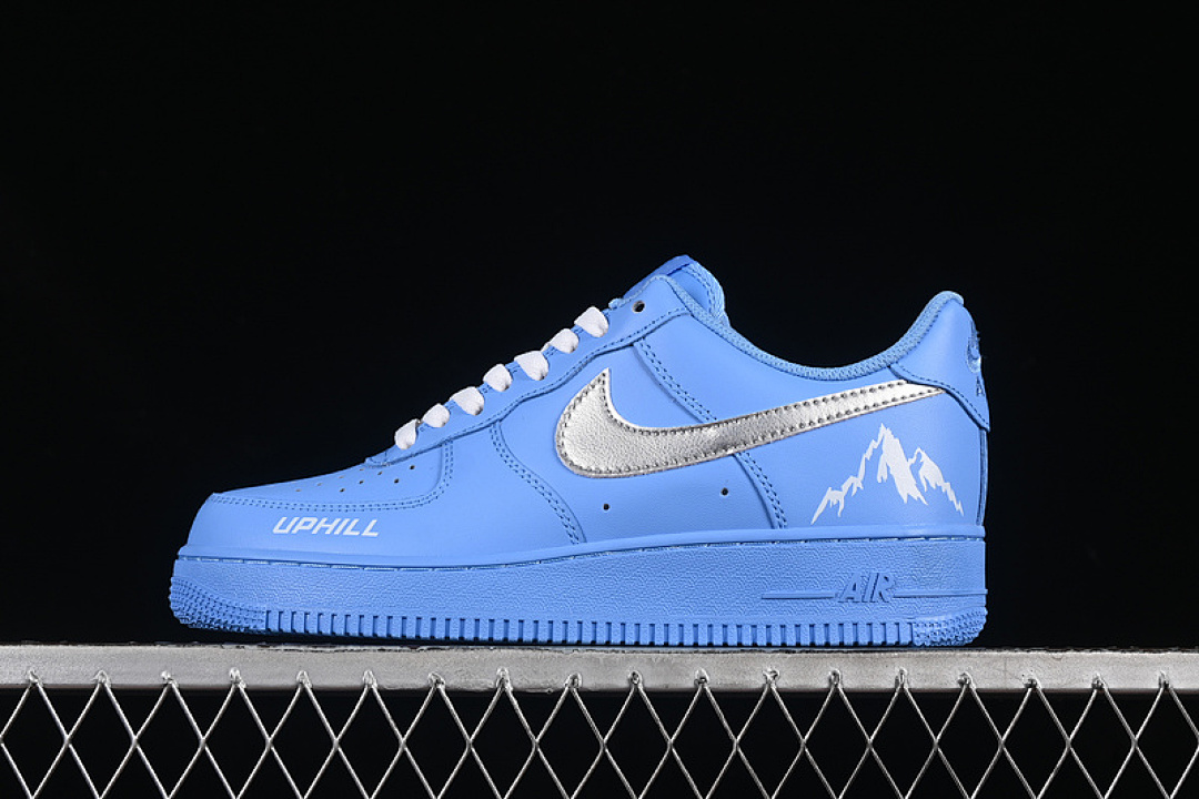 Nike [ZH0316-070]-[AIR FORCE 1 07 LOW WHITE/BLUE/SILVER]-[WOMAN:36-39]-[MAN:40-45] - Image 2