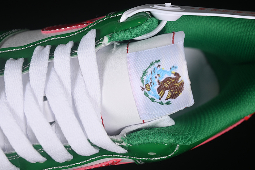 Nike [306146-131]-[AIR FORCE 1 07 LOW WHITE/CLASSIC GREEN-VARSITY RED]-[WOMAN:36-39]-[MAN:40-45] - Image 9