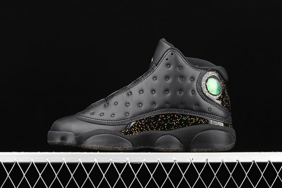 Jordan [DC9443-007]-[AIR JORDAN RETRO 13 GS GOLD GLITTER BLACK/METALLIC GOLD]-[UNSIEX:36-45], photo 1