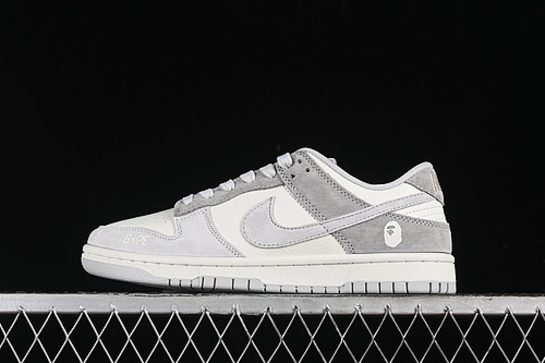 Bape [CH6336-226]-[SB DUNK LOW BAPE GREY/WHITE]-[WOMAN:36-39]-[MAN:40-45], photo 1