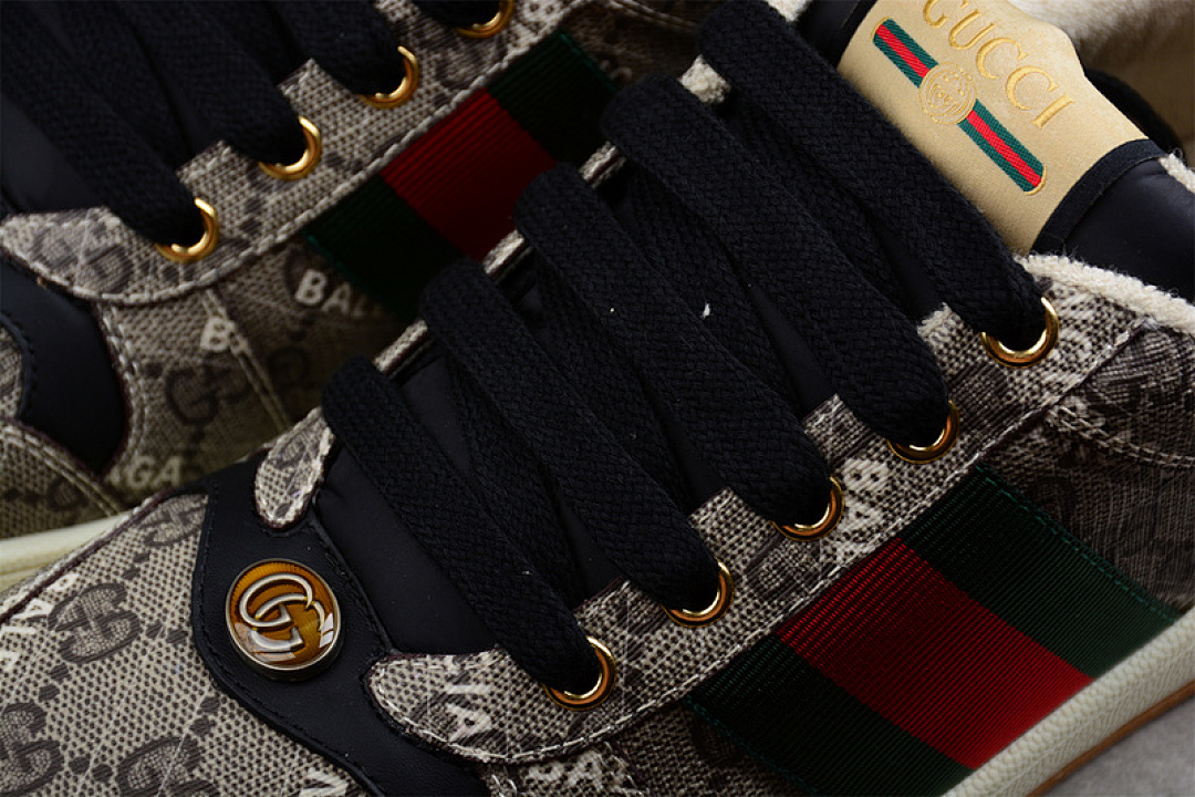Gucci [GU*CCI DISTRESSED SCREENER SNEAKER GREY/BLACK/RED-BEIGE]-[WOMAN:35-39]-[MAN:40-45] - Image 9