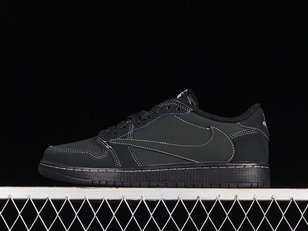 Jordan TRAVIS SCOTT X AIR Jordan 1 LOW OG BLACK/BLACK/WHITE · DM7866-001, photo 1