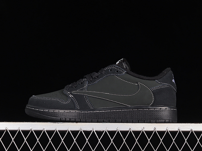 Jordan TRAVIS SCOTT X AIR Jordan 1 LOW OG BLACK/BLACK/WHITE · DM7866-001, photo 1