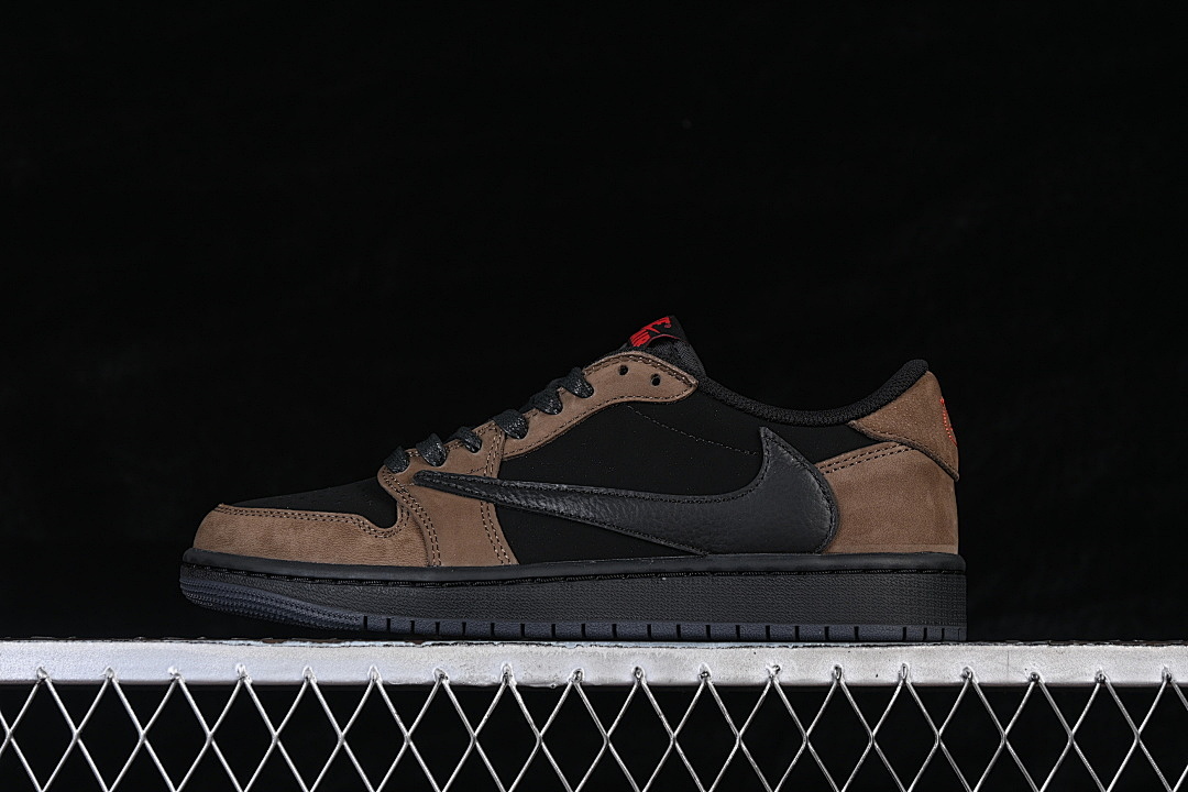 Jordan TRAVIS SCOTT AIR Jordan 1 LOW OG BLACK/BROWN · IB7109-005, photo 1