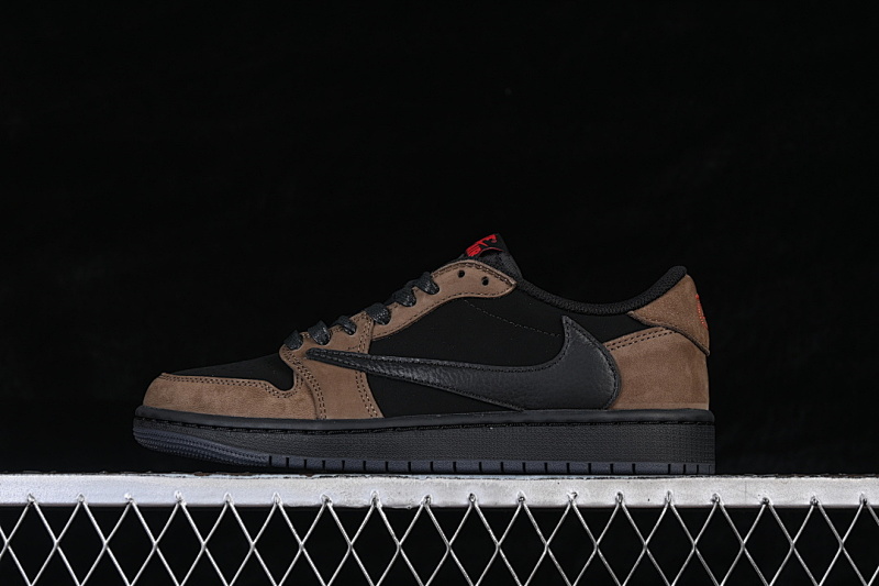 Jordan TRAVIS SCOTT AIR Jordan 1 LOW OG BLACK/BROWN · IB7109-005, photo 1