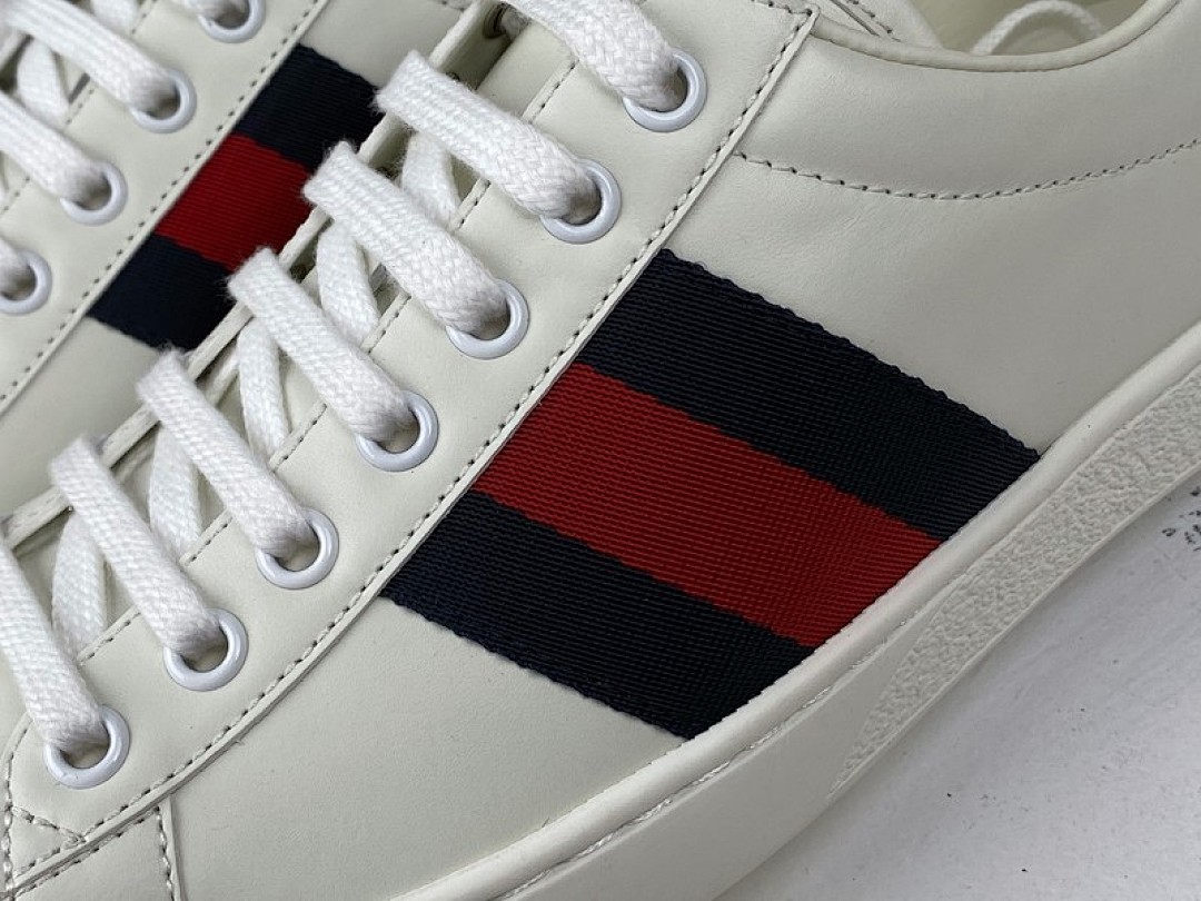 Gucci [GU*CCI ACE EMBROIDERED LOW-TOP SNEAKER WHITE/NAVY BLUE/RED]-[UNISEX:34-48] - Image 6