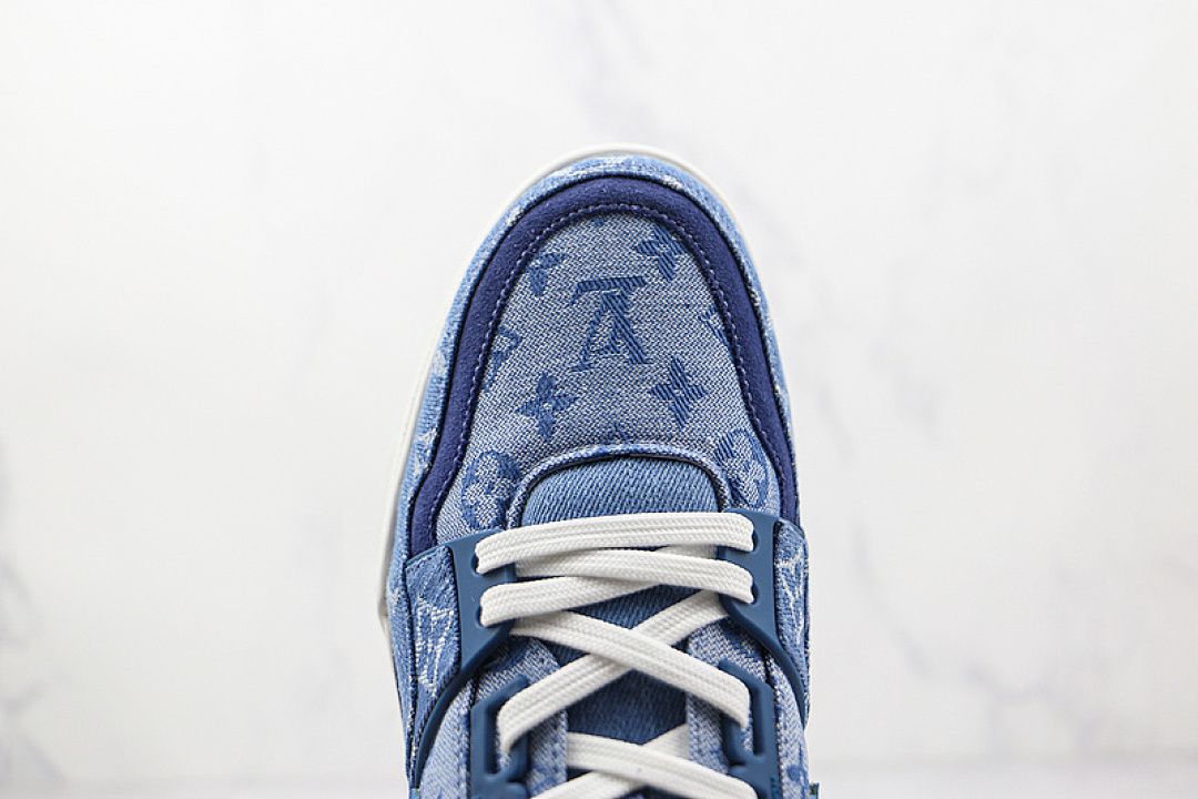 Louis Vuitton [L*V 2022 TRAINER SNEAKERS BLUE/DARK BLUE/WHITE]-[MAN:38-45] - Image 7