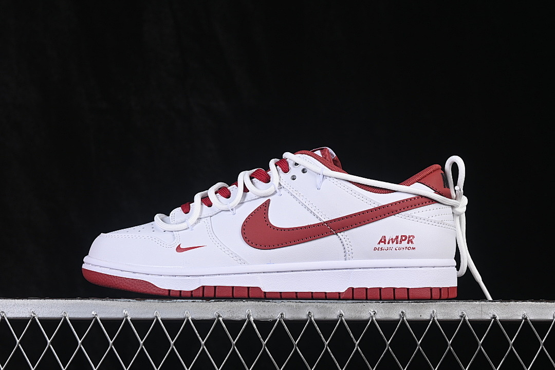 Nike SB DUNK LOW LOW-TOP CASUAL SNEAKERS WHITE/RED/WHITE · WR0620-119, photo 1