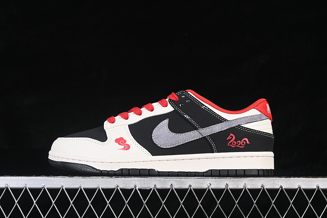 Unbranded [HG0026-004]-[SB DUNK LOW CASUAL SNEAKERS WHITE/BLACK/GREY/RED]-[WOMAN:36-39]-[MAN:40-45], photo 1