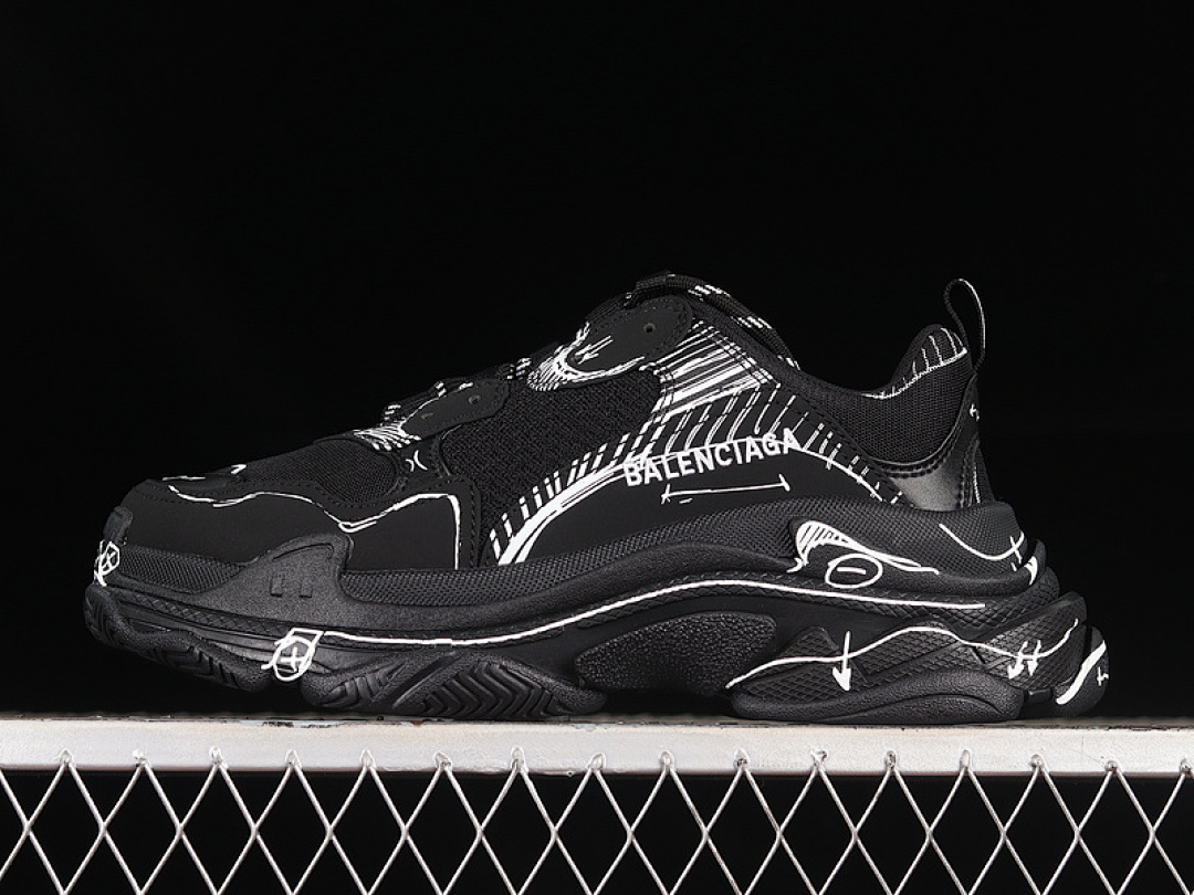 Unbranded [W2FW60102]-[BA*LEN*CIAGA TRIPLE S BLACK/GREY/WHITE]-[WOMAN:35-39]-[MAN:40-46], photo 1