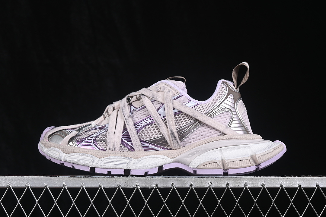 Balenciaga [W3XCH9250]-[3XL FASHIONABLE RUNNING SHOES WHITE/SILVER/PURPLE]-[WOMAN:35-39]-[MAN:40-46] - Image 2
