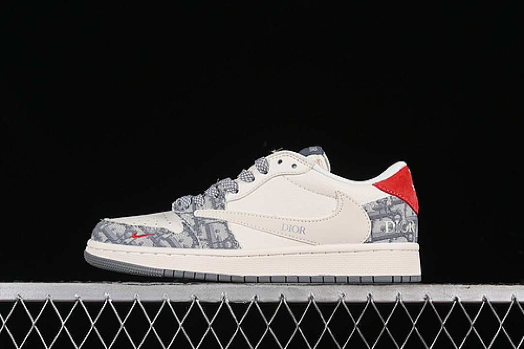 Jordan [XY2688-113]-[TRAVIS SCOTT X FRAGMENT DESIGN AIR JORDAN 1 LOW OG SP OFF WHITE/GREY/RED], photo 1