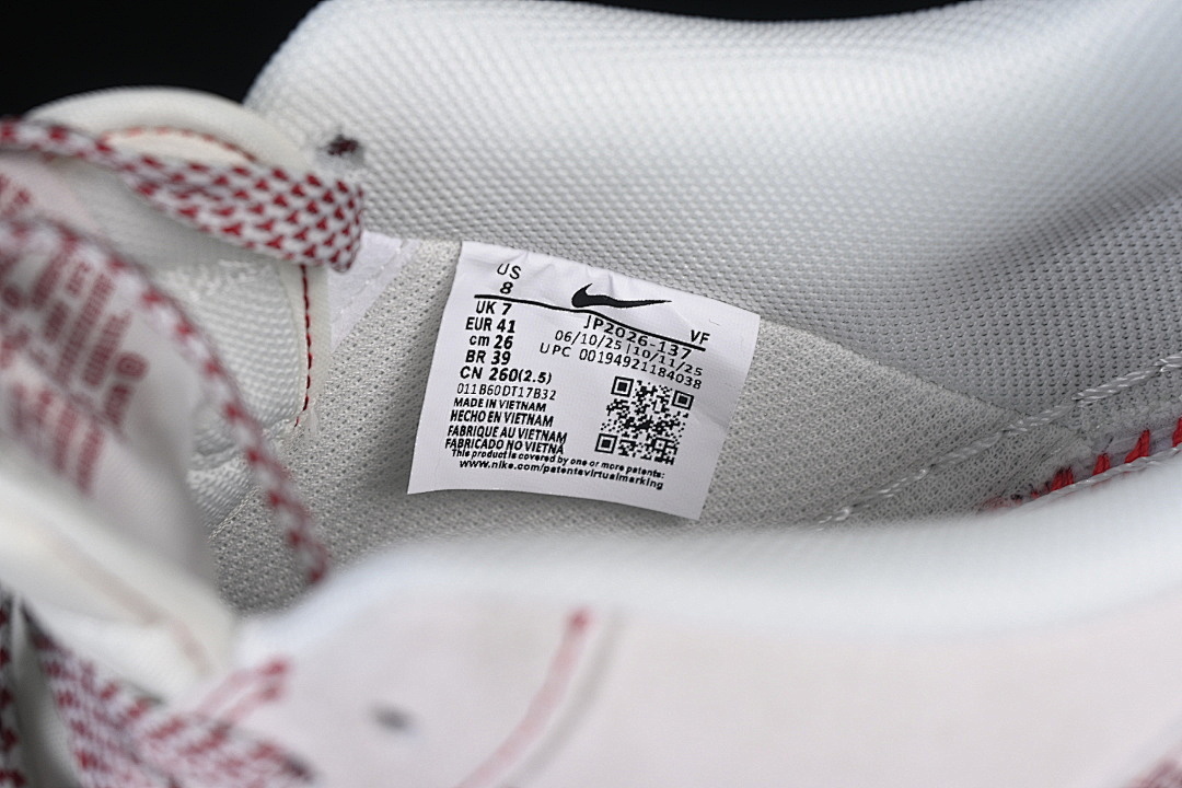 Nike [JP2026-137]-[AIR FORCE 1 07 LOW CASUAL SNEAKERS WHITE/RED/GOLD]-[WOMAN:36-39]-[MAN:40-45] - Image 6
