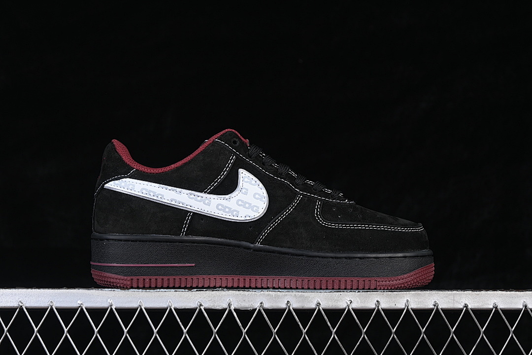 Nike [XZ6188-117]-[AIR FORCE 1 07 LOW CASUAL SHOES BLACK/WHITE/WINE RED]-[WOMAN:36-39]-[MAN:40-45] - Image 15