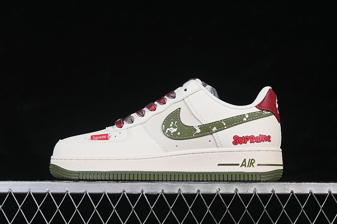 Nike [QW5606-273]-[AIR FORCE 1 07 LOW WHITE/GREEN/RED]-[WOMAN:36-39]-[MAN:40-45] - Image 2