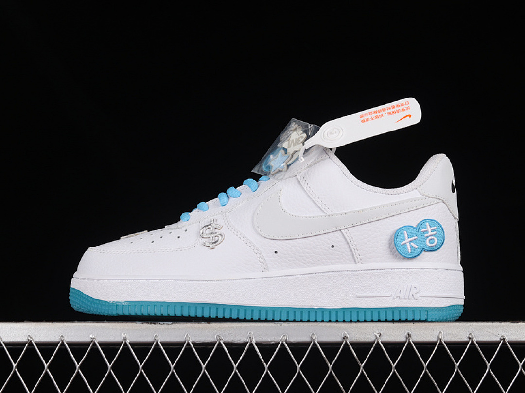 Nike [KH0806-168]-[AIR FORCE 1 LOW 07 AUSPICIOUS WHITE/WHITE/BLUE]-[WOMAN:36-39]-[MAN:40-45], photo 1