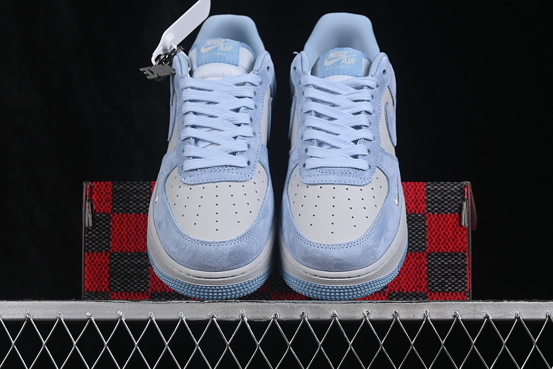 Nike [RD1988-003]-[AIR FORCE 1 07 LOW CASUAL SNEAKERS LIGHT BLUE/GREY]-[WOMAN:36-39]-[MAN:40-45] - Image 12