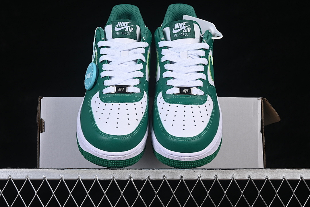 Nike [FJ4146-122]-[AIR FORCE 1 LOW 07 WHITE/WHITE/MALACHITE]-[WOMAN:36-39]-[MAN:40-45] - Image 13
