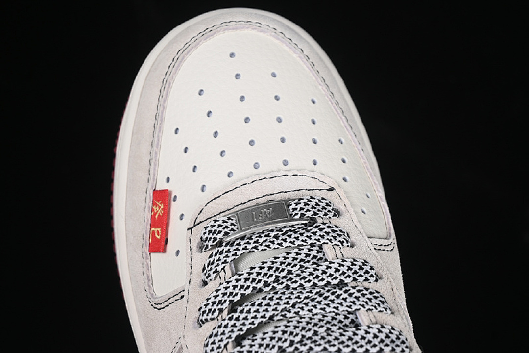 Nike [HH7518-033]-[AIR FORCE 1 07 LOW SUP WHITE/BLACK/RED/GREY]-[WOMAN:36-39]-[MAN:40-45] - Image 10