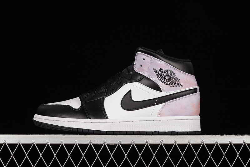 Jordan AIR Jordan 1 MID SE GS ZEN MASTER BLACK/WHITE/AMETHYST WAVE/BLEACHED CORAL · DM6216-001, photo 1