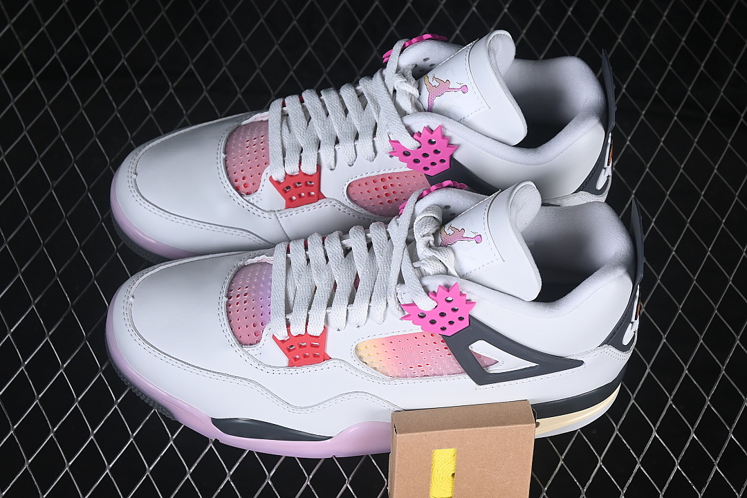 Unbranded [JA1135-100]-[AIR JORDAN 4 RETRO COMIC AJ4 PINK/WHITE/BLACK]-[WOMAN:36-39]-[MAN:40-47.5] - Image 10