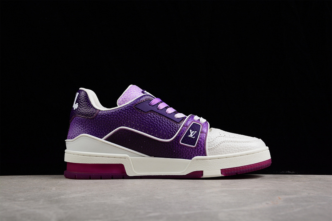 Louis Vuitton [L*V 2022 TRAINER SNEAKERS WHITE/DARK PURPLE/BLACK]-[MAN:38-45] - Image 6