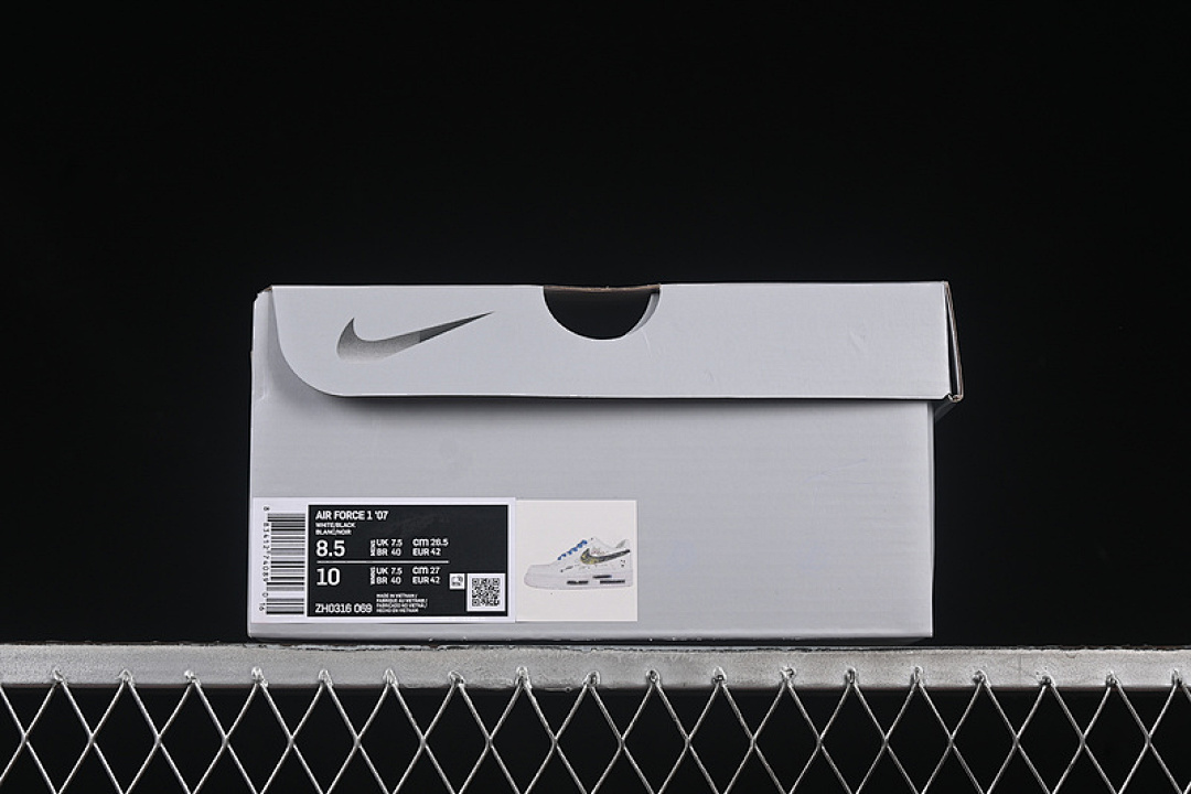 Nike [ZH0316-069]-[AIR FORCE 1 07 LOW WHITE/GREY/BLUE]-[WOMAN:36-39]-[MAN:40-45] - Image 12