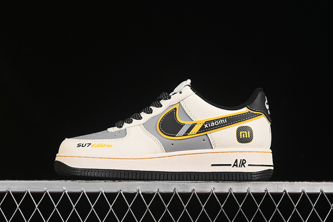 Nike [XX3168-165]-[AIR FORCE 1 07 LOW SU7-ULTRA WHITE/BLACK/GREY/YELLOW]-[WOMAN:36-39]-[MAN:40-45] - Image 2