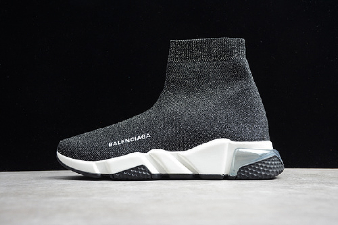 Unbranded [BA-LEN-CIAGA SPEED STRETCH-KNIT MID SNEAKERS GREY/WHITE]-[WOMAN:36-39]-[MAN:40-46], photo 1