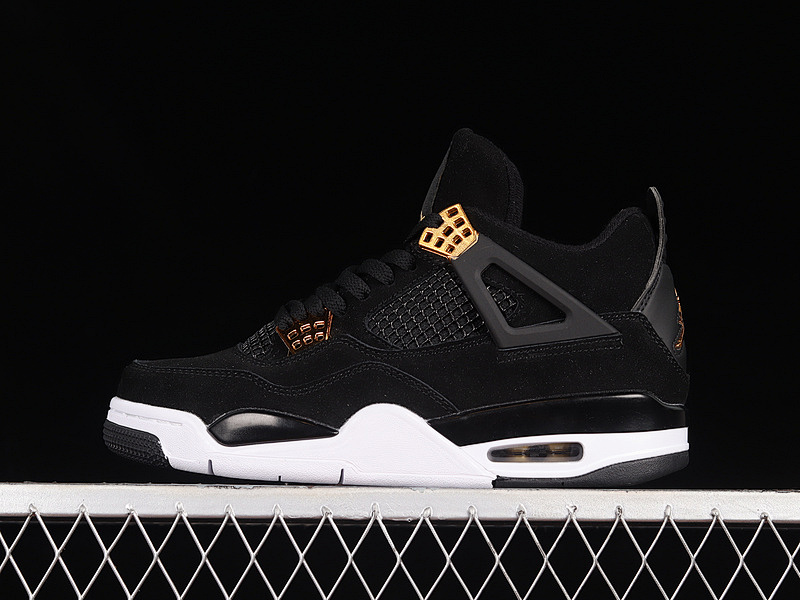 Jordan AIR Jordan 4 RETRO ROYALTY BLACK/METALLIC GOLD-WHITE · 308497-032, photo 1