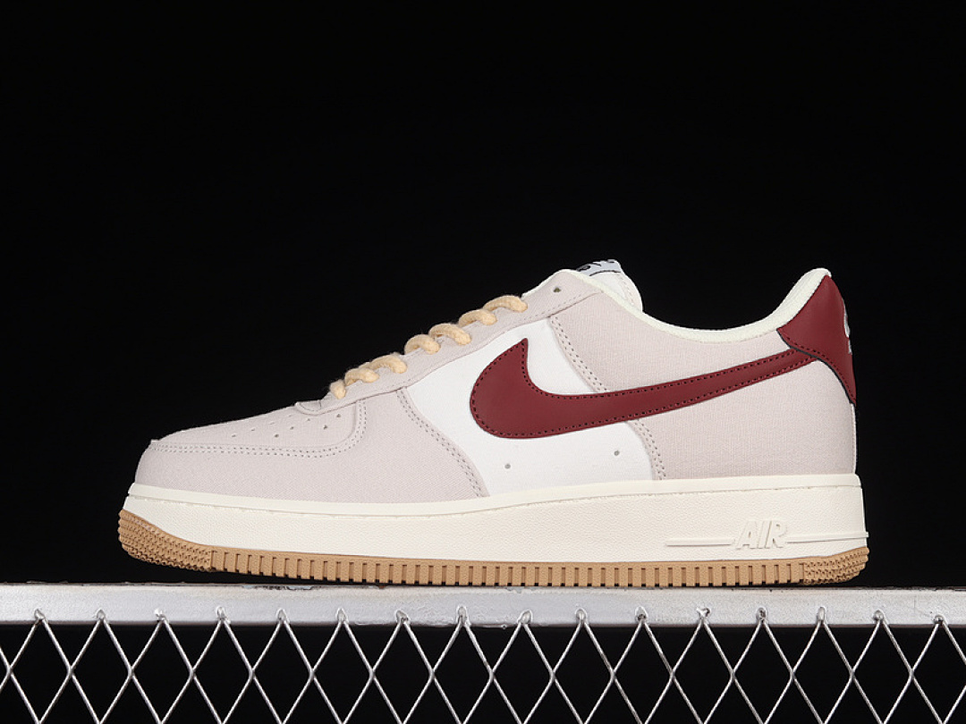 Nike [DG2296-019]-[AIR FORCE 1 LOW 07 RICE GREY/BURGUNDY-BEIGE]-[WOMAN:36-39]-[MAN:40-45], photo 1