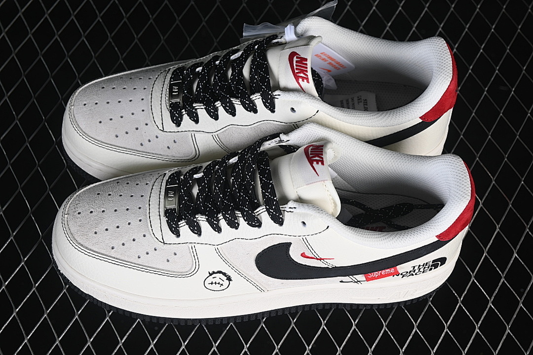 Nike [KG6699-F42]-[AIR FORCE 1 07 LOW CASUAL SHOES BLACK/GREY/WHITE/RED]-[WOMAN:36-39]-[MAN:40-45] - Image 10
