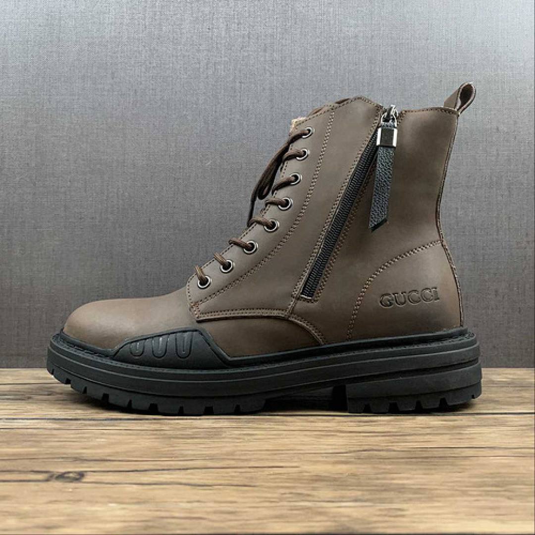 Gucci [ALE*XANDER X GU*CCI HIGH MARTIN BOOTS LIGHT BROWN/LIGHT BROWN/BLACK]-[MAN:38-44] - Image 2