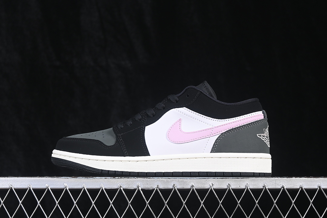 Jordan [II3788-003]-[AIR JORDAN 1 LOW AJ1 BASKETBALL SHOES BLACK/WHITE/PINK]-[WOMAN:39]-[MAN:40-46], photo 1