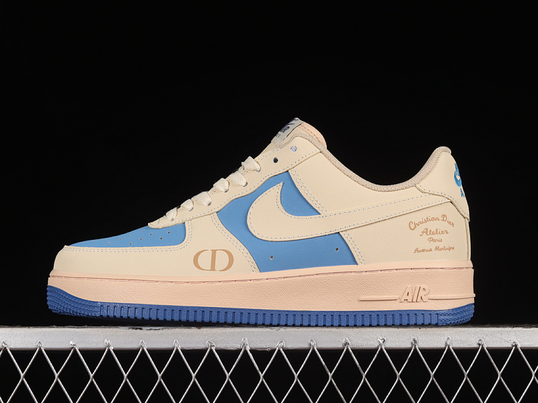 Nike [315122-002]-[AIR FORCE 1 LOW 07 LIGHT KHAKI/LIGHT KHAKI/BLUE]-[WOMAN:36-39]-[MAN:40-45], photo 1