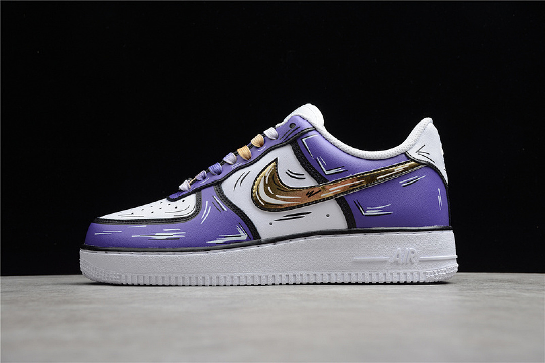 Nike Nike AIR FORCE 1 LOW 07 PURPLE/WHITE/YELLOW-BLACK · CW2288-216, photo 1