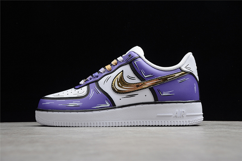 Nike Nike AIR FORCE 1 LOW 07 PURPLE/WHITE/YELLOW-BLACK · CW2288-216, photo 1