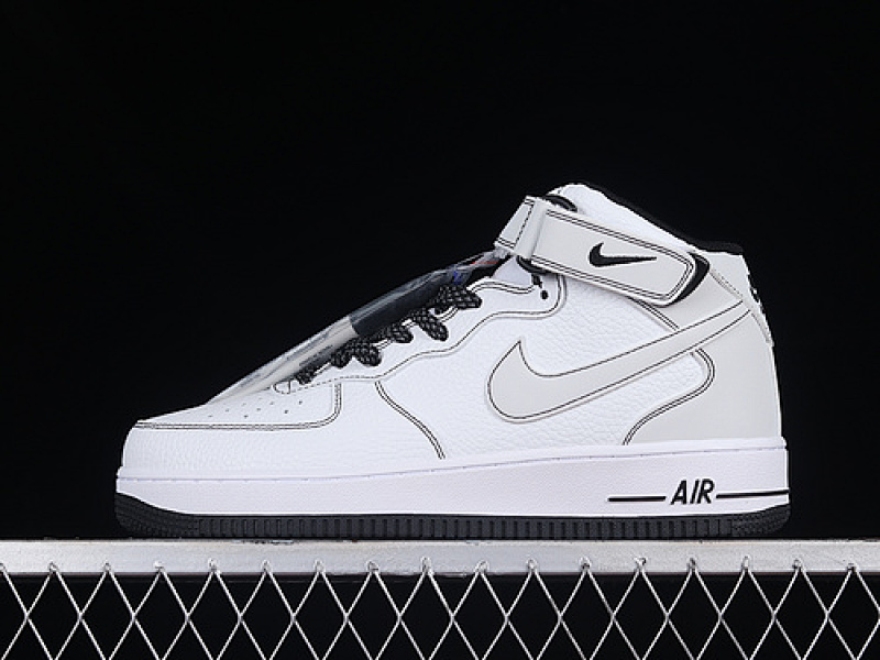 Nike Nike AIR FORCE 1 07 MID WHITE/BLACK/GREY · MK0619-222, photo 1