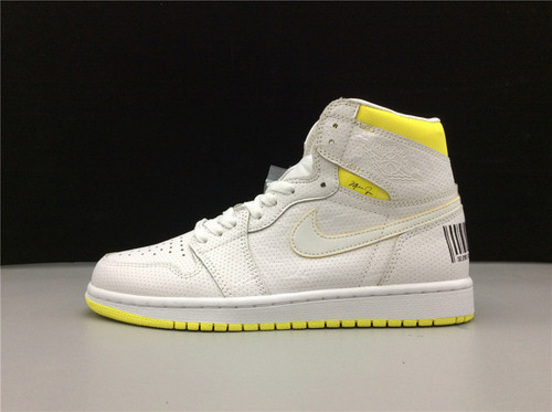 Jordan [555088-170]-[AIR JORDAN 1 HIGH OG FIRST CLASS FLIGHT WHITE/DYNAMIC (YELLOW]), photo 1