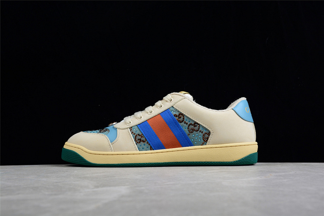 Gucci Gucci [ DISTRESSED SCREENER SNEAKER BEIGE/RED/BLUE]-[WOMAN:35-39]-[MAN:40-44], photo 1