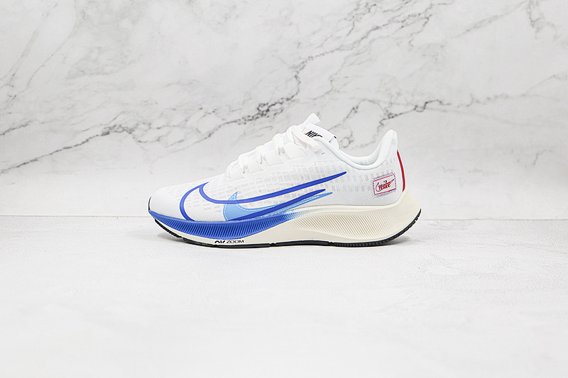 Nike [CQ9908-100]-[AIR ZOOM PEGASUS 37 PREMIUM WHITE/GYM RED/SAIL/GAME ROYAL]-[UNSIEX:36-45]