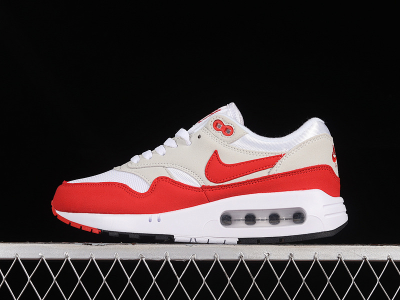 Nike AIR MAX 1 86 OG WHITE/UNIVERSITY RED/LIGHT NEUTRAL GREY · DQ3989-100, photo 1