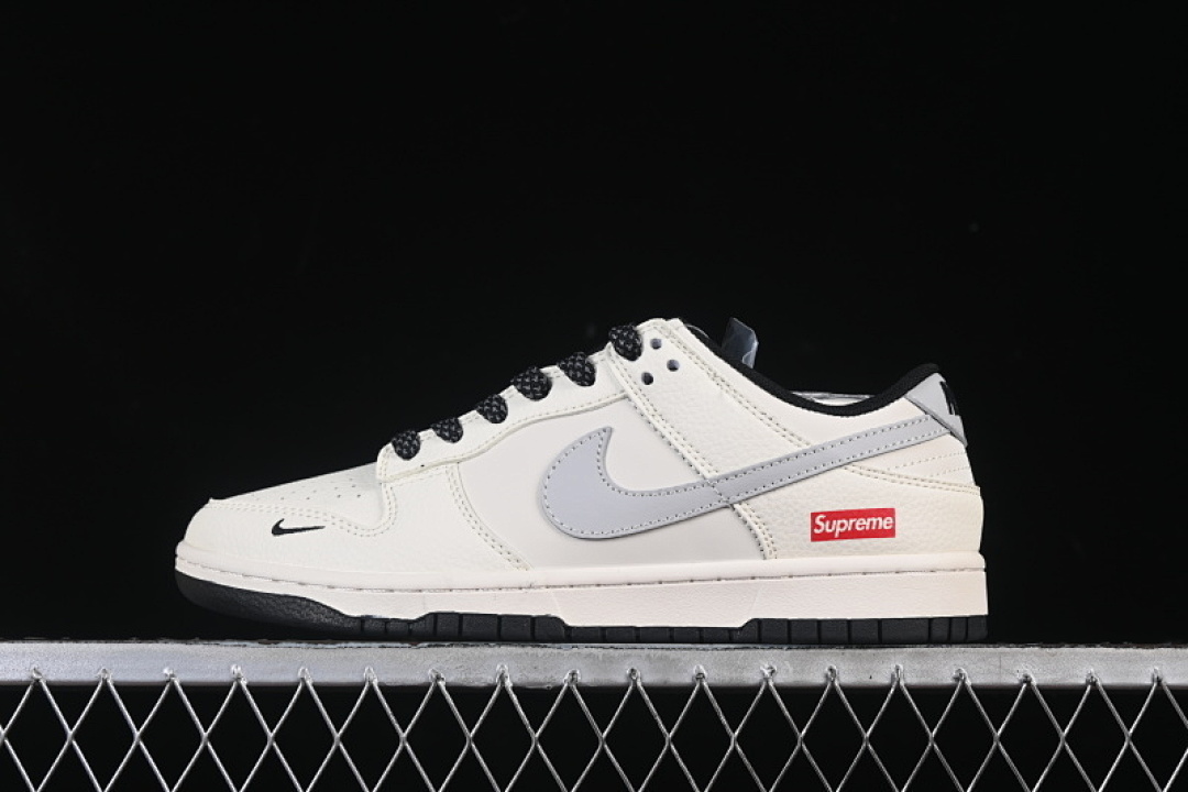 Supreme [JP1628-030]-[DUNK LOW SUPREME CASUAL SNEAKERS BEIGE/GREY/BLACK]-[WOMAN:36-39]-[MAN:40-45], photo 1