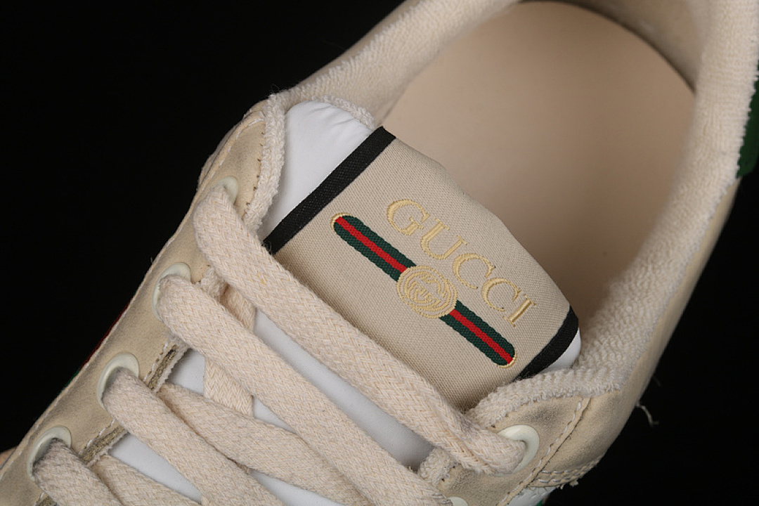 Gucci [GU*CCI ACE EMBROIDERED LOW-TOP SNEAKER BEIGE/WHITE/GREEN]-[UNISEX:35-44] - Image 9