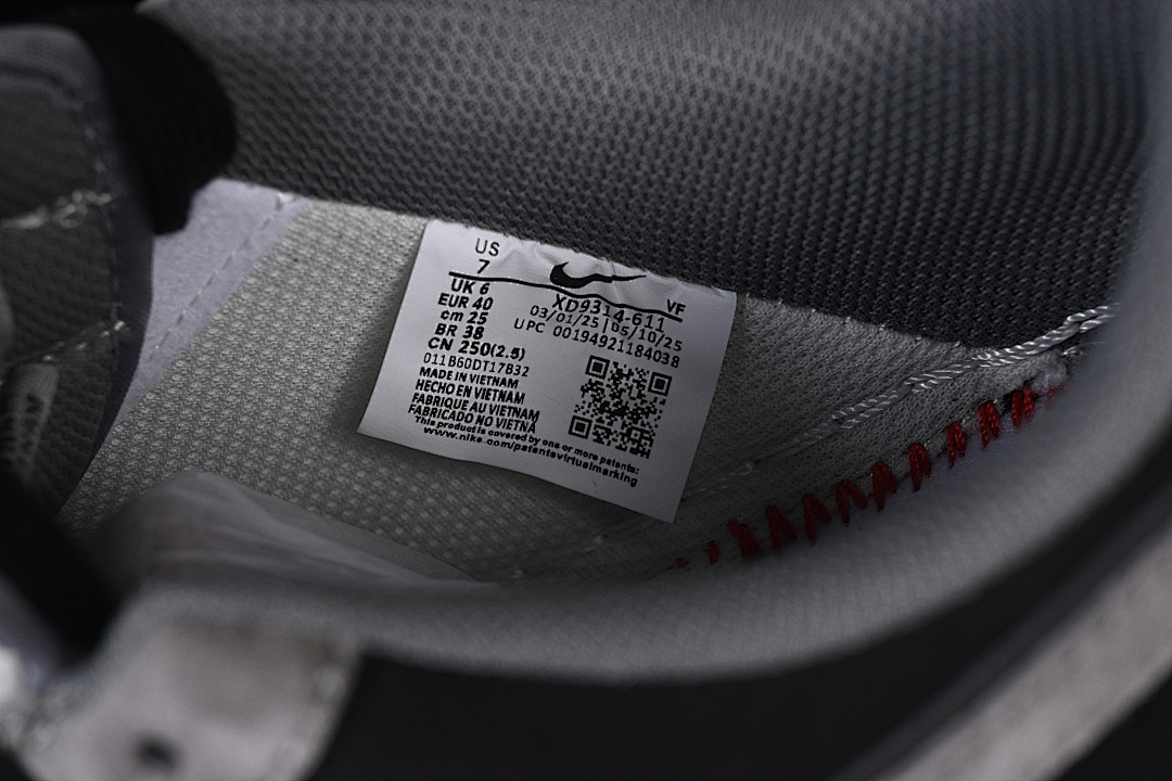 Nike [XD9314-611]-[AIR FORCE 1 07 LOW WHITE/GREY/BLACK]-[WOMAN:36-39]-[MAN:40-45] - Image 6