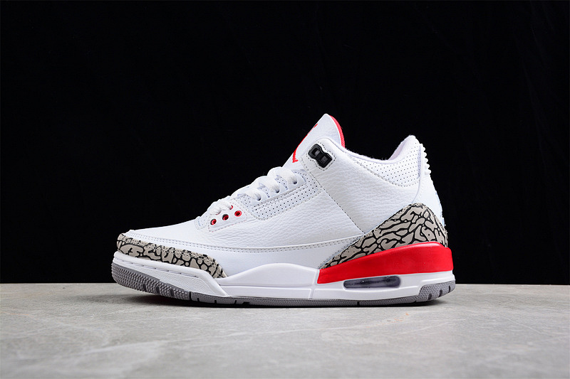 Jordan AIR Jordan 3 RETRO HALL OF FAME WHITE/CEMENT GREY-BLACK-FIRE RED · 136064-116, photo 1
