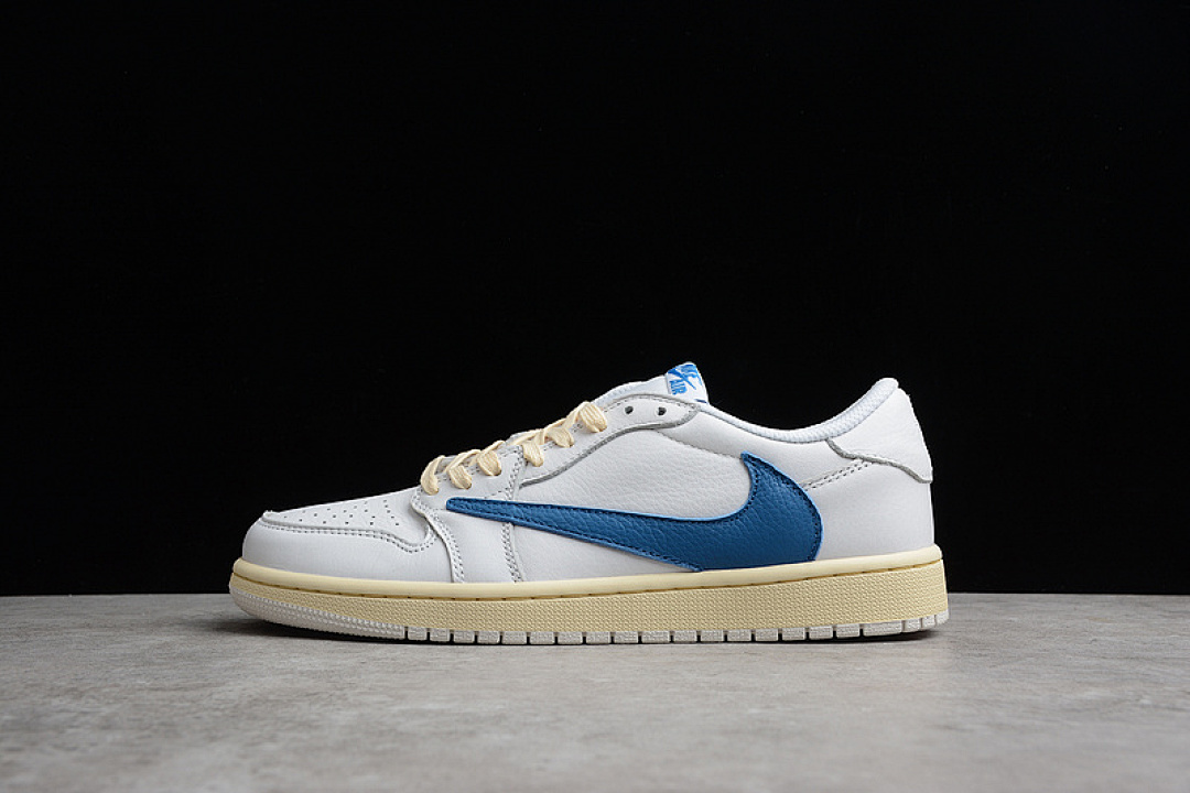 Jordan [CQ3277-100]-[TRAVIS SCOTT X FRAGMENT AIR JORDAN 1 LOW CREAM WHITE/BLUE/BLUE]-[MAN:40-46], photo 1