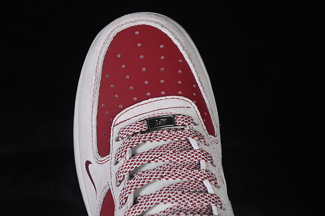 Nike [JP2026-137]-[AIR FORCE 1 07 LOW CASUAL SNEAKERS WHITE/RED/GOLD]-[WOMAN:36-39]-[MAN:40-45] - Image 10